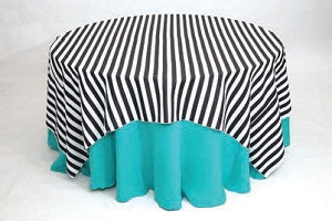We Rent Linens, Chevron & Awning Stripe Table Linen