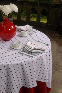 We Rent Linens, Star Print Table Linen